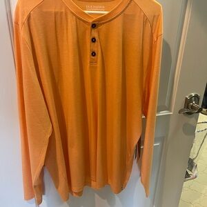 Fair Harbor Men's Vibrant Orange Long Sleeve Tee